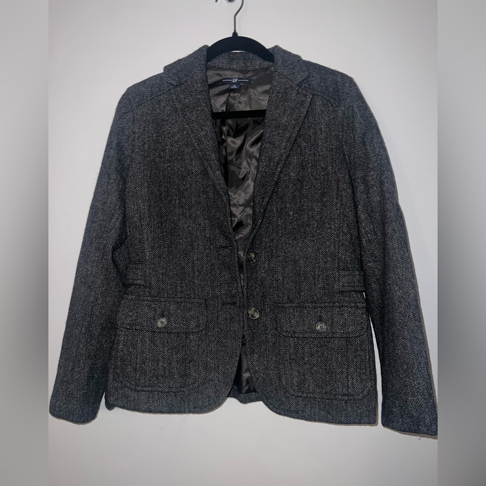 Gap Size 10 Women Gray Blazer